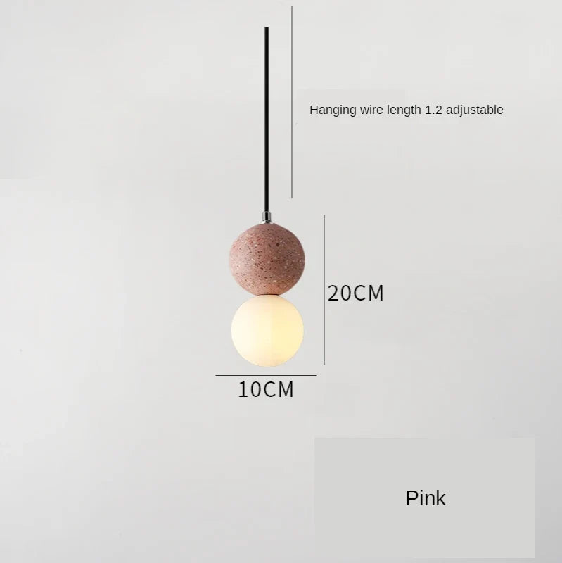 Nordic Glass Pendant Light With Iron Finish