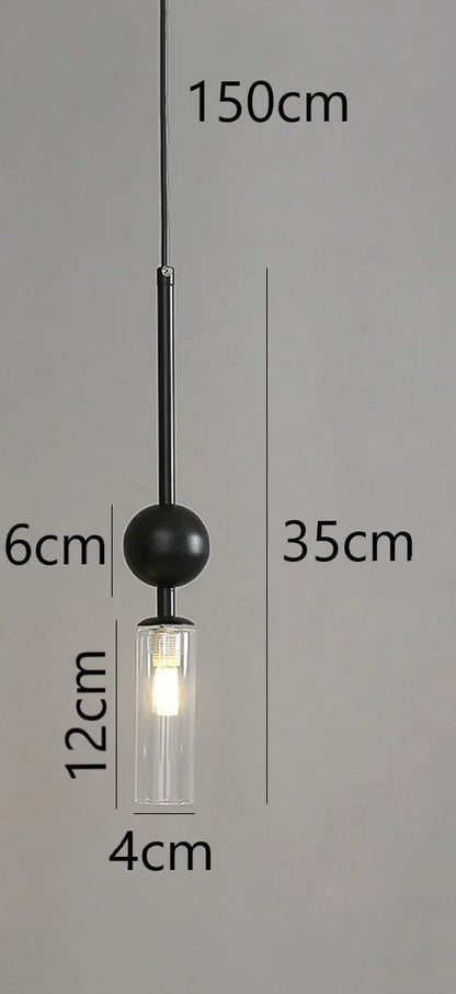 Nordic Gold and Black Glass Pendant Light - Decorbites