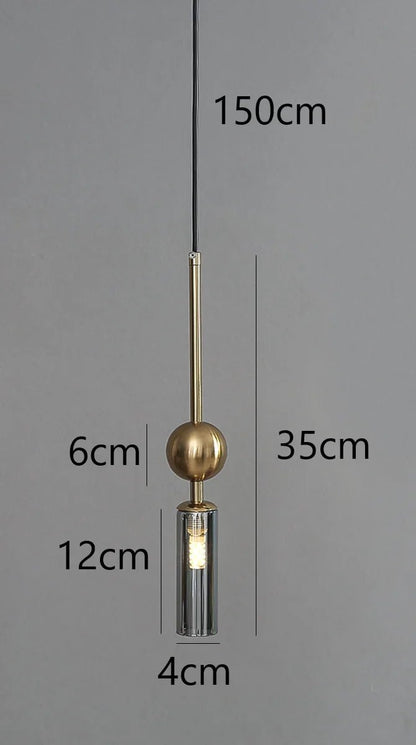 Nordic Gold and Black Glass Pendant Light - Decorbites
