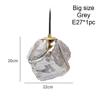 Nordic Ice Crystal Glass Pendant Light - Decorbites