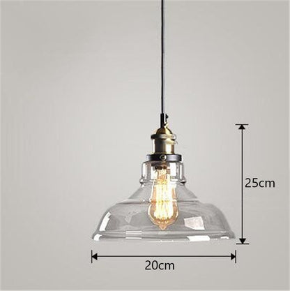 Nordischer industrieller Schlafzimmer-Glasleuchter