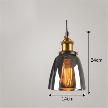 Nordischer industrieller Schlafzimmer-Glasleuchter