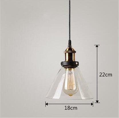 Nordischer industrieller Schlafzimmer-Glasleuchter