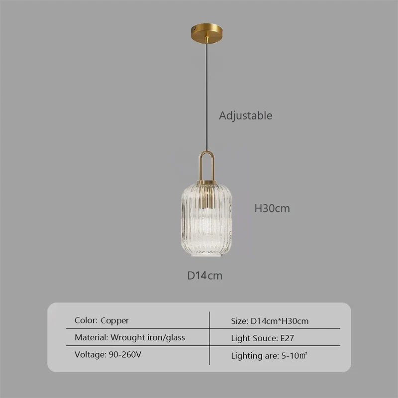 Nordic Japanese Glass Pendant Light - Decorbites