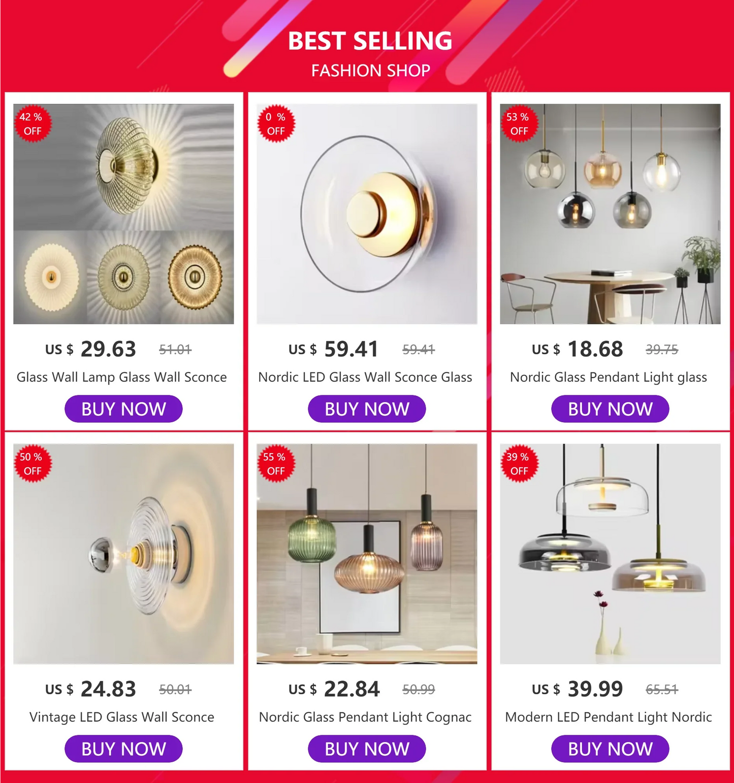Nordic led glass pendant light with sleek circular design and transparent glass housing for dining room use