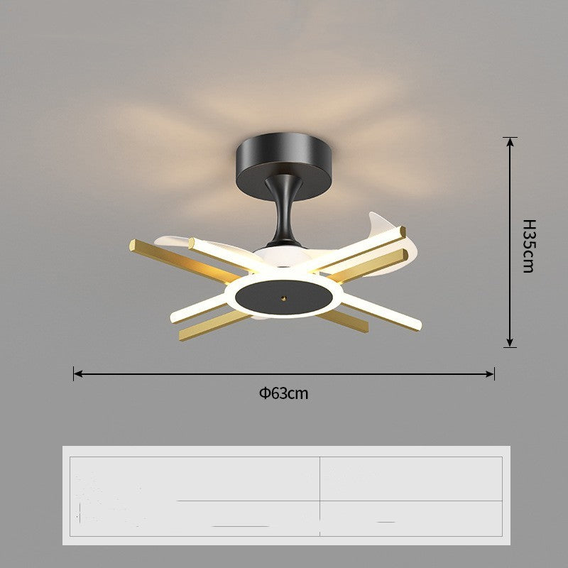 Nordisches Licht Luxus Wohnzimmer Deckenventilatorlampe Einfacher Neuer Stil