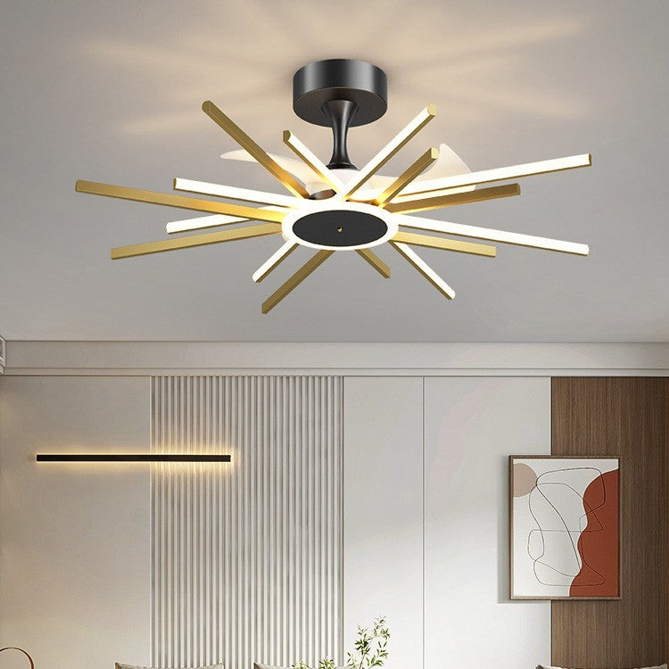 Nordisches Licht Luxus Wohnzimmer Deckenventilatorlampe Einfacher Neuer Stil