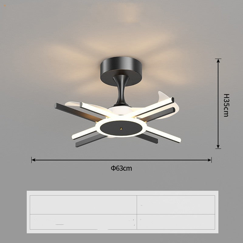 Nordisches Licht Luxus Wohnzimmer Deckenventilatorlampe Einfacher Neuer Stil