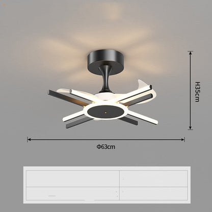 Nordisches Licht Luxus Wohnzimmer Deckenventilatorlampe Einfacher Neuer Stil