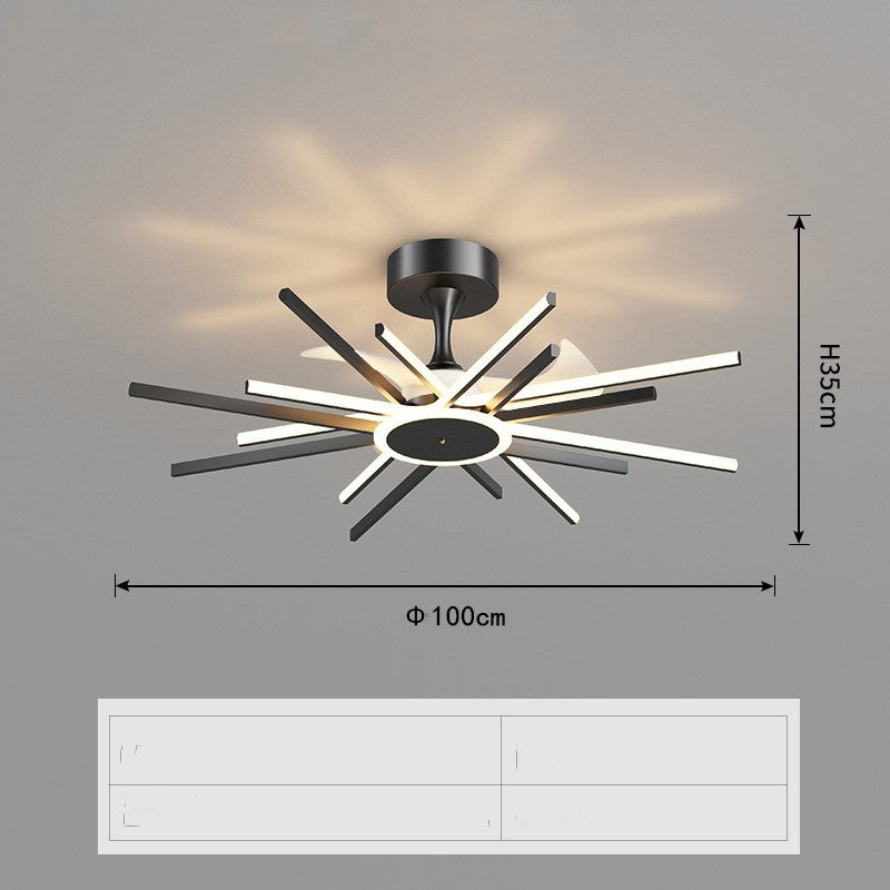 Nordisches Licht Luxus Wohnzimmer Deckenventilatorlampe Einfacher Neuer Stil