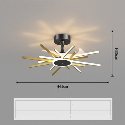 Nordisches Licht Luxus Wohnzimmer Deckenventilatorlampe Einfacher Neuer Stil