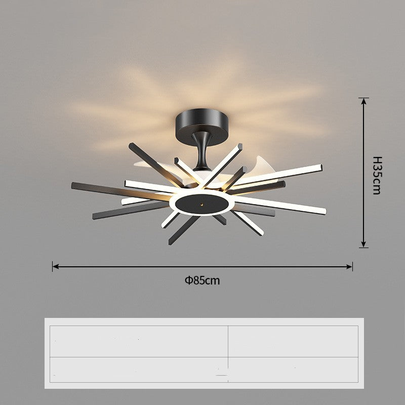 Nordisches Licht Luxus Wohnzimmer Deckenventilatorlampe Einfacher Neuer Stil