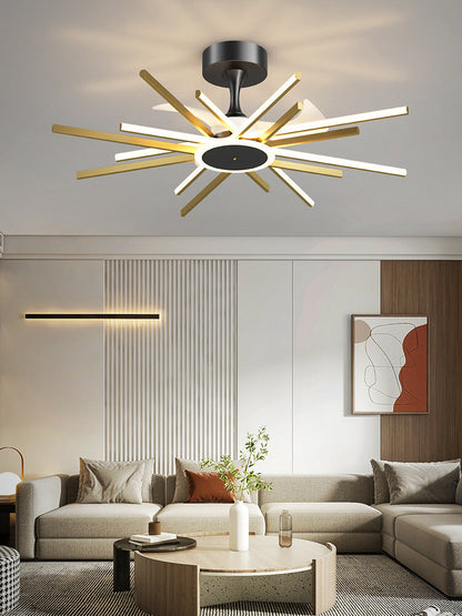 Nordisches Licht Luxus Wohnzimmer Deckenventilatorlampe Einfacher Neuer Stil