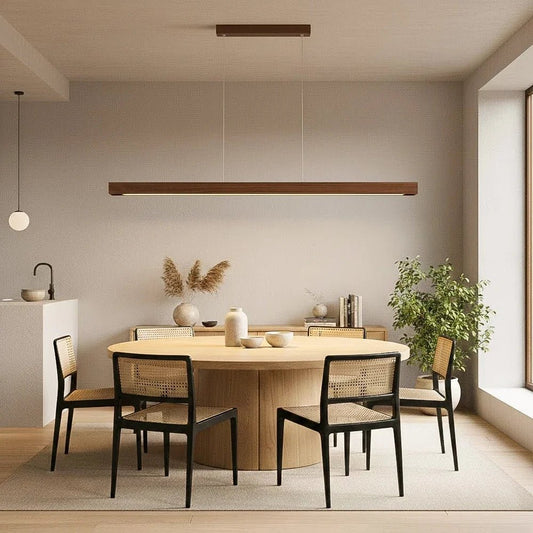 Nordic Linear Wood LED Pendant Light - Decorbites