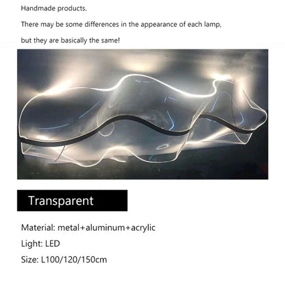 Nordic Long Wave Aluminum Pendant Light