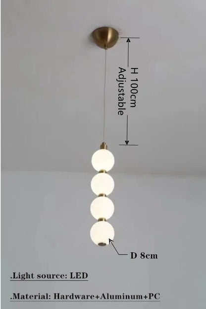 Nordic Magic Bean Round Gold Pendant Light - Decorbites