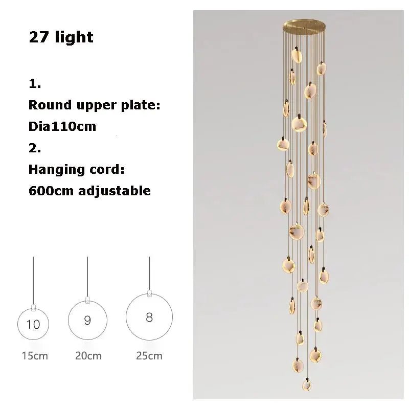 Nordic Marble Pendant Light With Polished Copper Finish - Decorbites