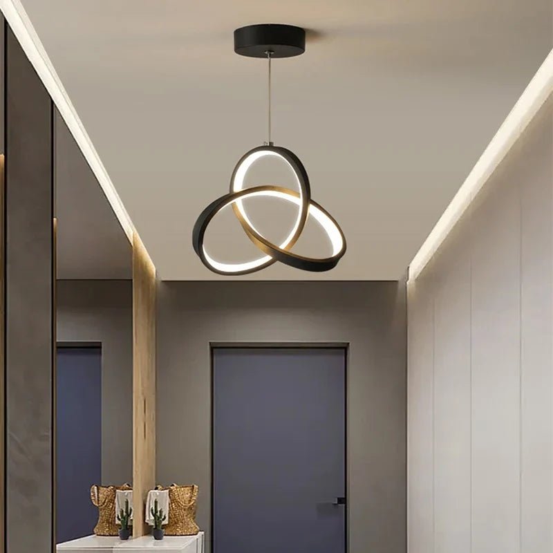 Nordic Metal LED Pendant Light in Black or Gold - Decorbites