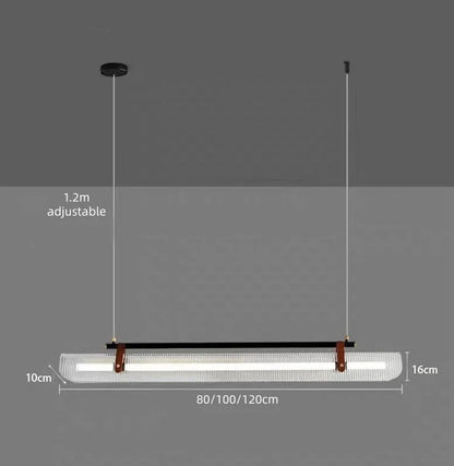 Nordic Minimalist Acrylic Strip Pendant Light - Decorbites