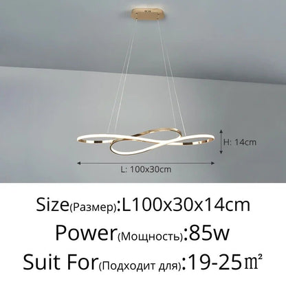 Nordic Minimalist Metal Pendant Light Chandelier - Decorbites