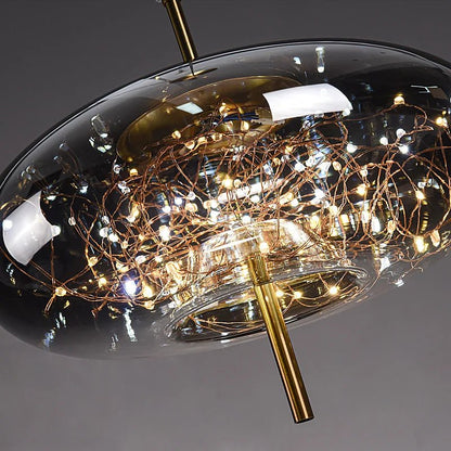 Nordic Star Glass Pendant Light With Long Cord - Decorbites