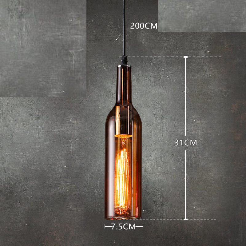 Amber Glass Wine Chandelier