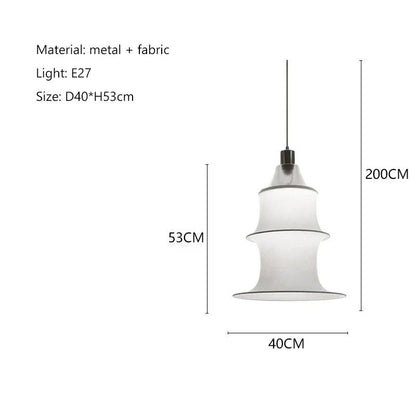 Nordic Wabi-Sabi White Silk Pendant Light - Decorbites