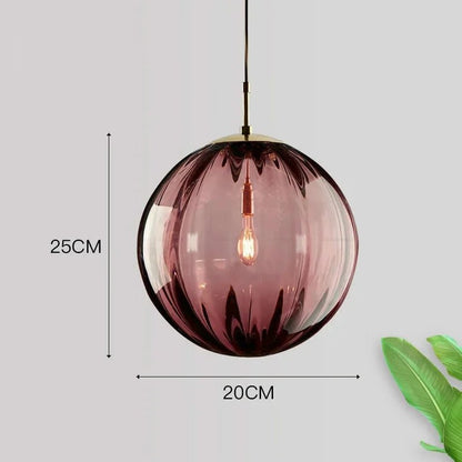 Nordic White Glass Globe Pendant Light - Decorbites