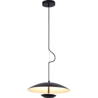 Nordic Wood Grain Black Ring Pendant Light - Decorbites