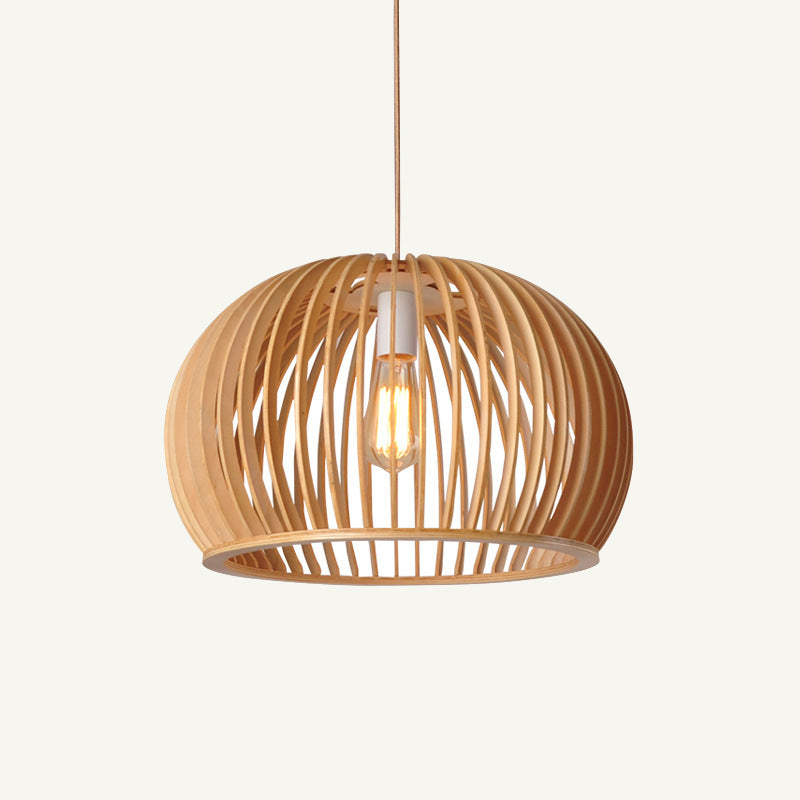 Wood Pumpkin Chandelier