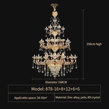 Ornate gold crystal candle chandelier with zinc alloy arms jade accents and k9 crystal droplets for dining room decorbites crystal candle