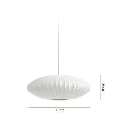 Oval white ribbed bubble silk pendant chandelier with sleek modern design for dining room decorbites bubble silk lighting