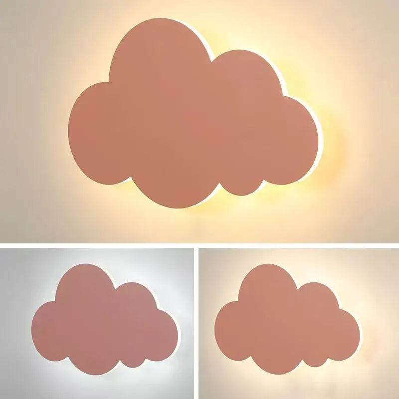 Warm-toned decorbites cloud led wall lamp with soft glow and smooth surface for kids bedroom decor