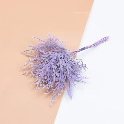 A pastel lavender and mint delicate artificial plants arrangement featuring fine feathery branches for living room decorbites 10pcs artificial plants