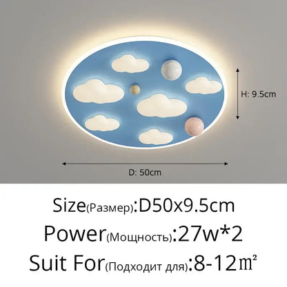 Blue oval ceiling light with white cloud shape and sphere decorations for pastel pink and blue cloud shape ceiling decorbites ceiling lights