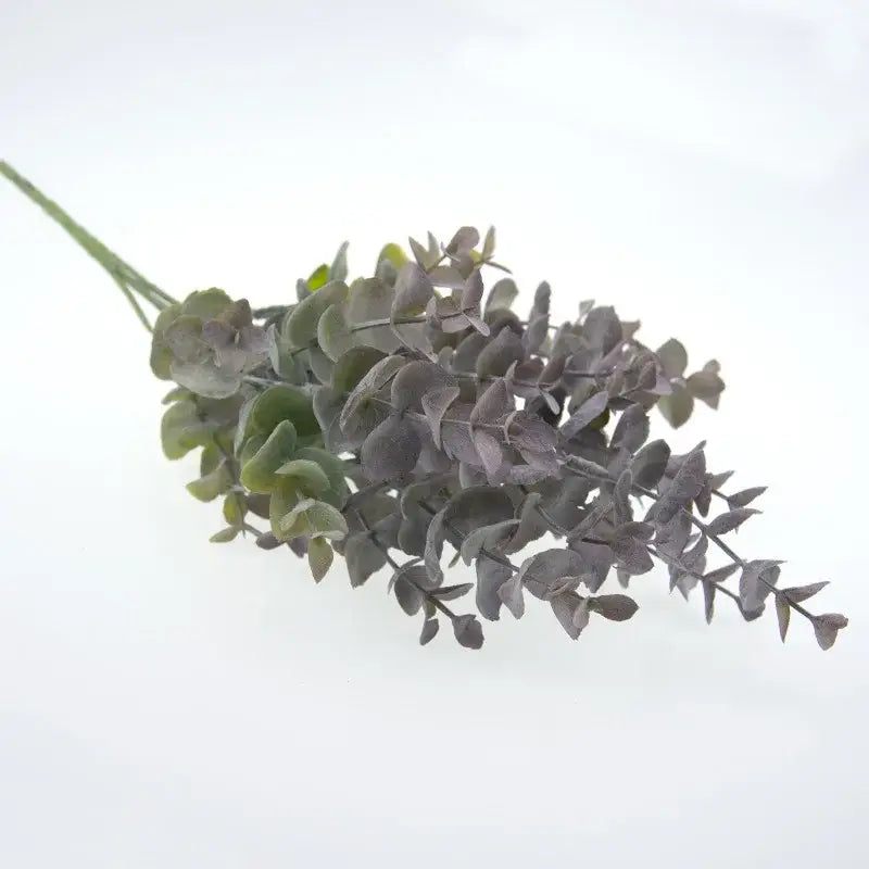 Peach and green eucalyptus leaves artificial arrangement with delicate gray and muted green synthetic eucalyptus leaves decorbites