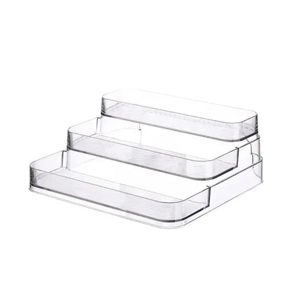 Decorbites™ clear plastic 3 tier storage rack compact cosmetic organizer stand for perfume and makeup display