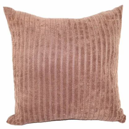 A dusty rose decorbites corduroy pillow cover with textured vertical ridges for stylish living room decor