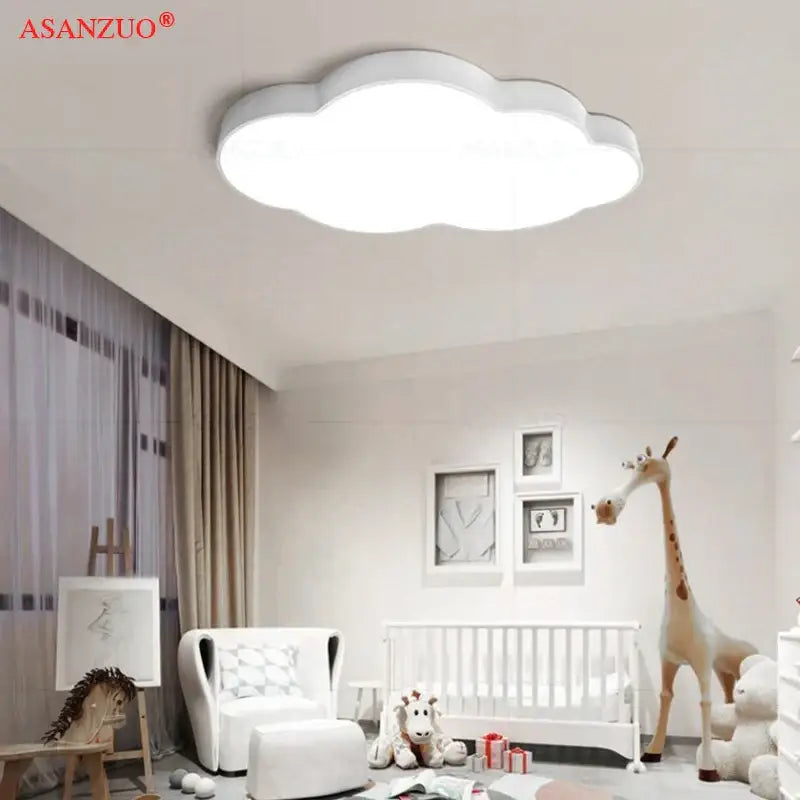 White cloud-shaped decorbites cloud led ceiling light fixture designed as a cloud led kids bedroom light