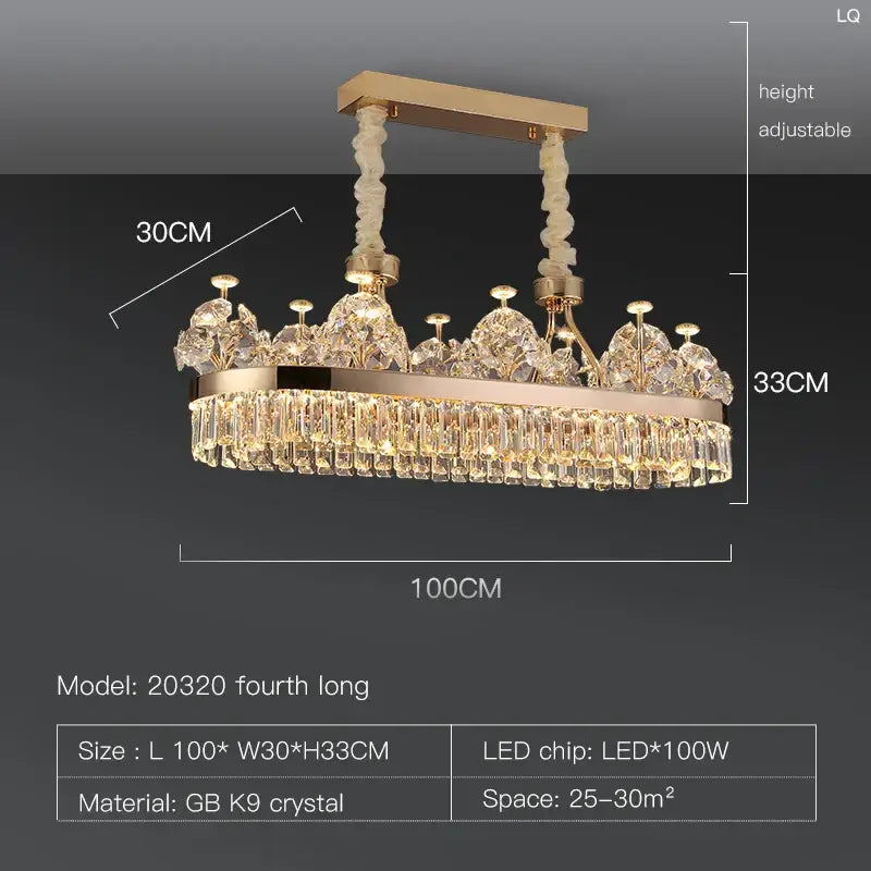 Postmodern gold decorbites crystal chandelier with cascading gb k9 crystal prisms and twisted rope suspension cords