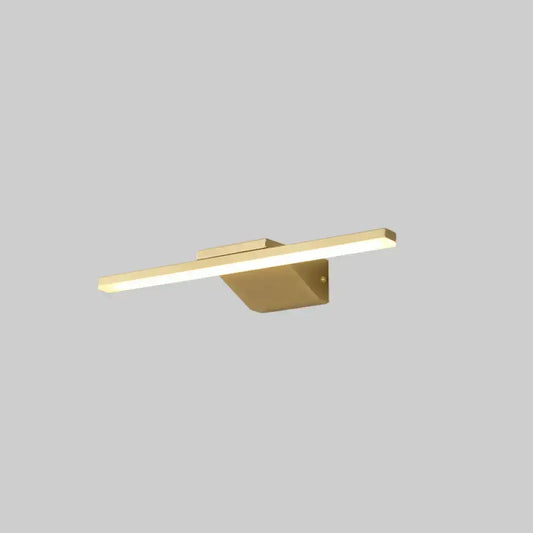 Postmodern gold led sconce acrylic bath wall light with sleek rectangular design and warm white illumination