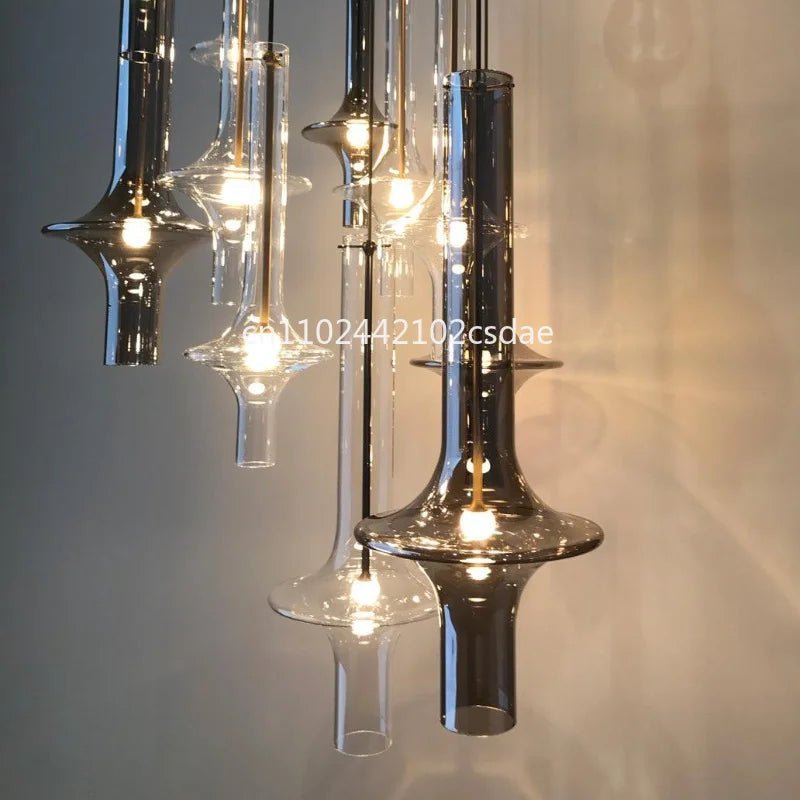 Postmodern Nordic Glass Pendant Light in White or Gray - Decorbites