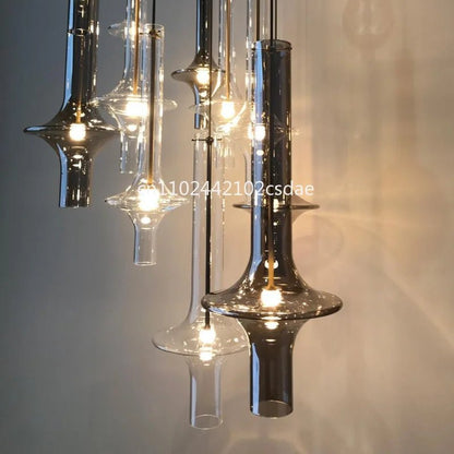 Postmodern Nordic Glass Pendant Light in White or Gray - Decorbites