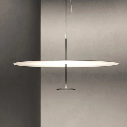 Postmodern Saucer Metal Pendant Light in White or Black - Decorbites