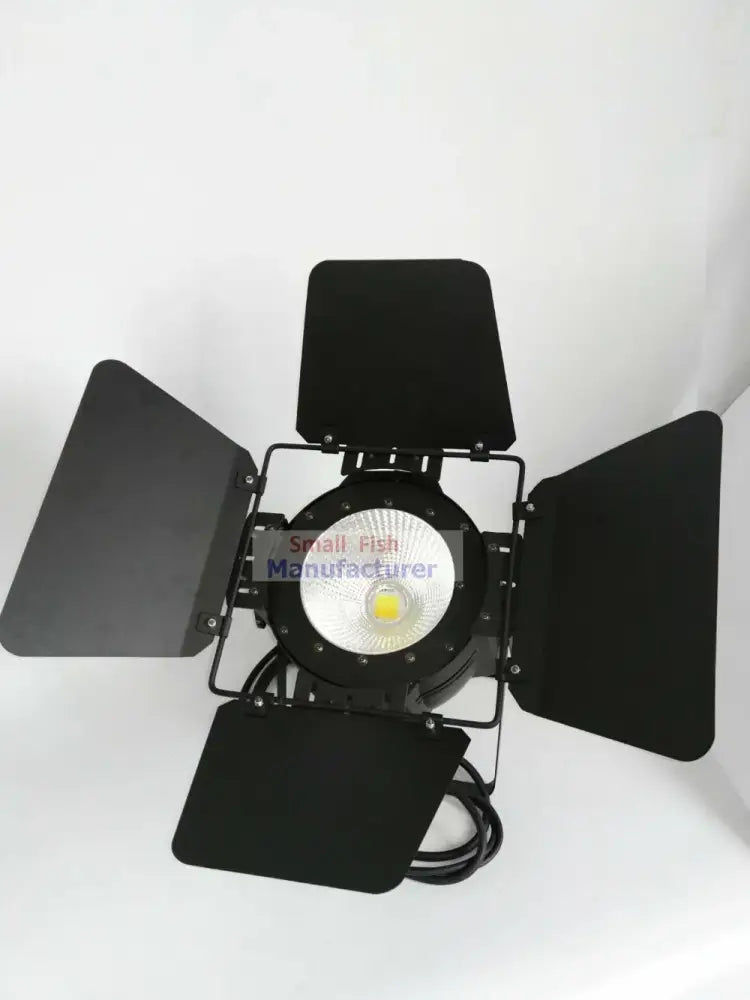 Professional black 100w cob led par light with four adjustable barn doors for studio stage and photography use