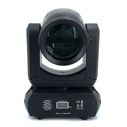 Black professional 150w mini led moving head spotlight with circular lens and control panel for stage use