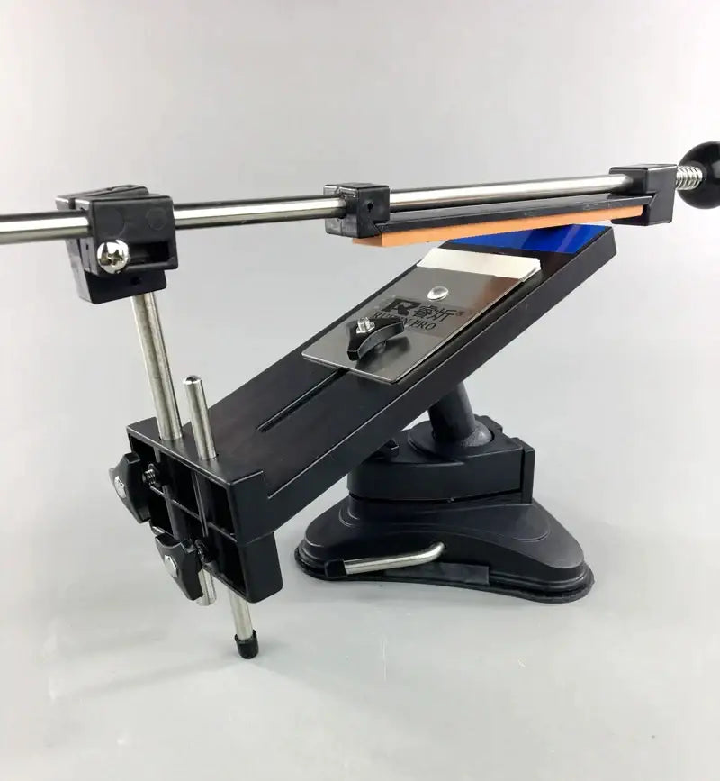 Professional black and silver decorbites knife sharpener with adjustable angle stone bars grinders for kitchen use