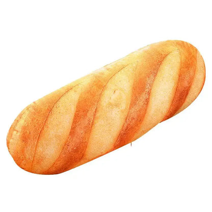 A plush golden brown baguette decorbites comfort pillow with a soft textured surface for bedroom waist support