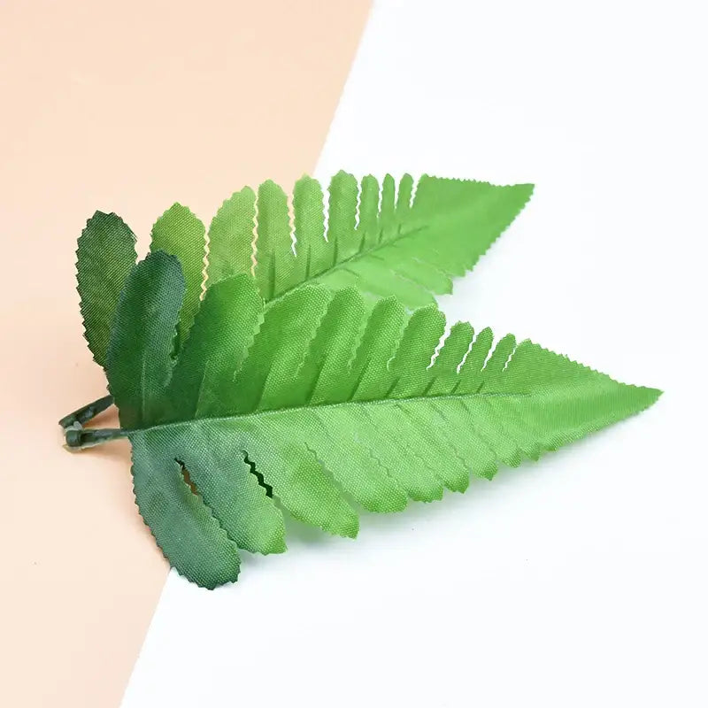 Realistic green fern artificial plants with textured fabric fake leaves for living room decorbites decorative flowers