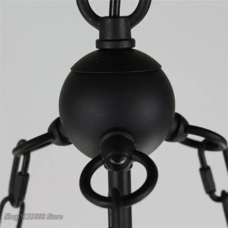 Retro black metal glass bucket pendant light with matte finish and chain links for dining room decorbites glass bucket